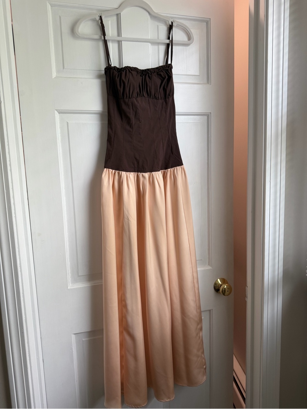 WeWoreWhat Two-Tone Spaghetti Strap Maxi Dress